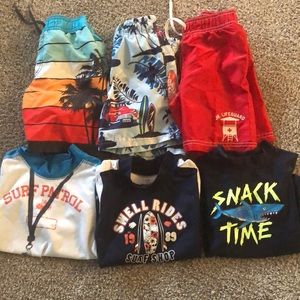 Lot of Boys Swim Trunks & Swim Shirts
